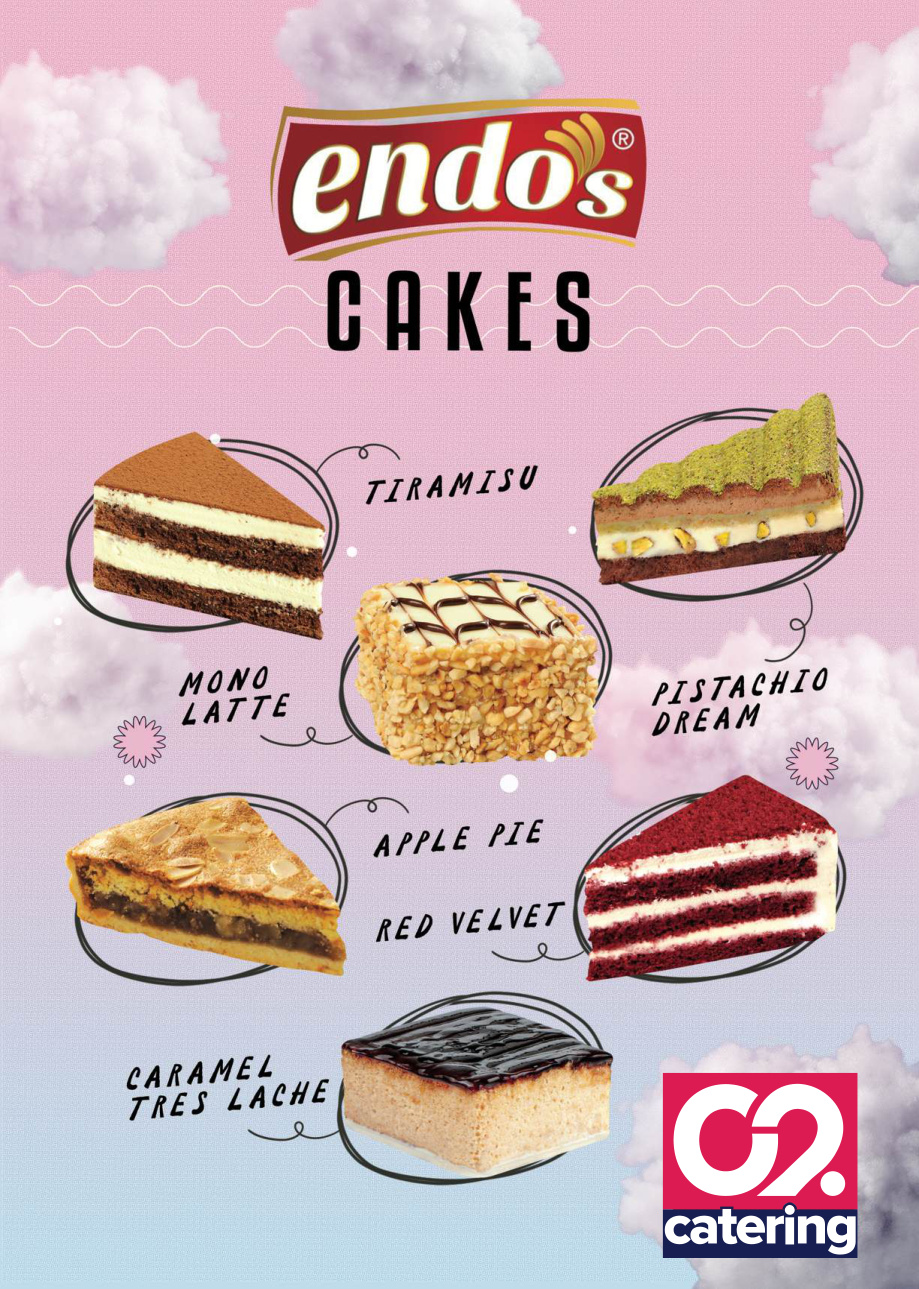 O2 Catering desserts catalogue image